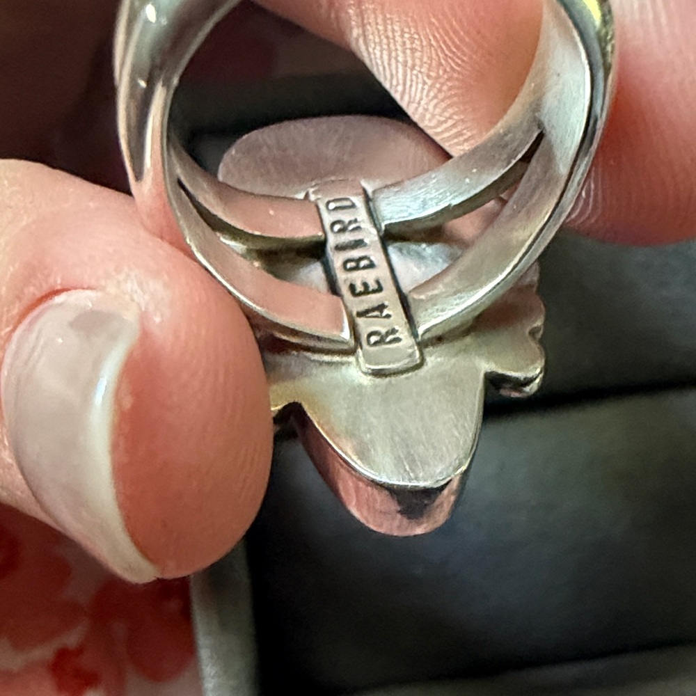 Turquoise And Silver Statement Ring - image 2